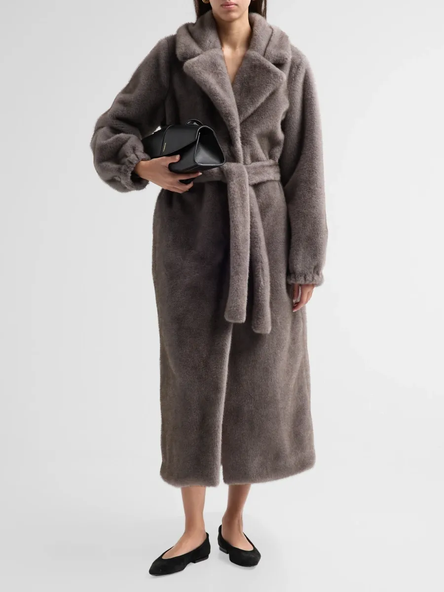 The Garment Women's Bianchi Faux-Fur Tie-Waist Coat | Thumbnail 2 The Garment Women's Bianchi Faux-Fur Tie-Waist Coat | Thumbnail 2