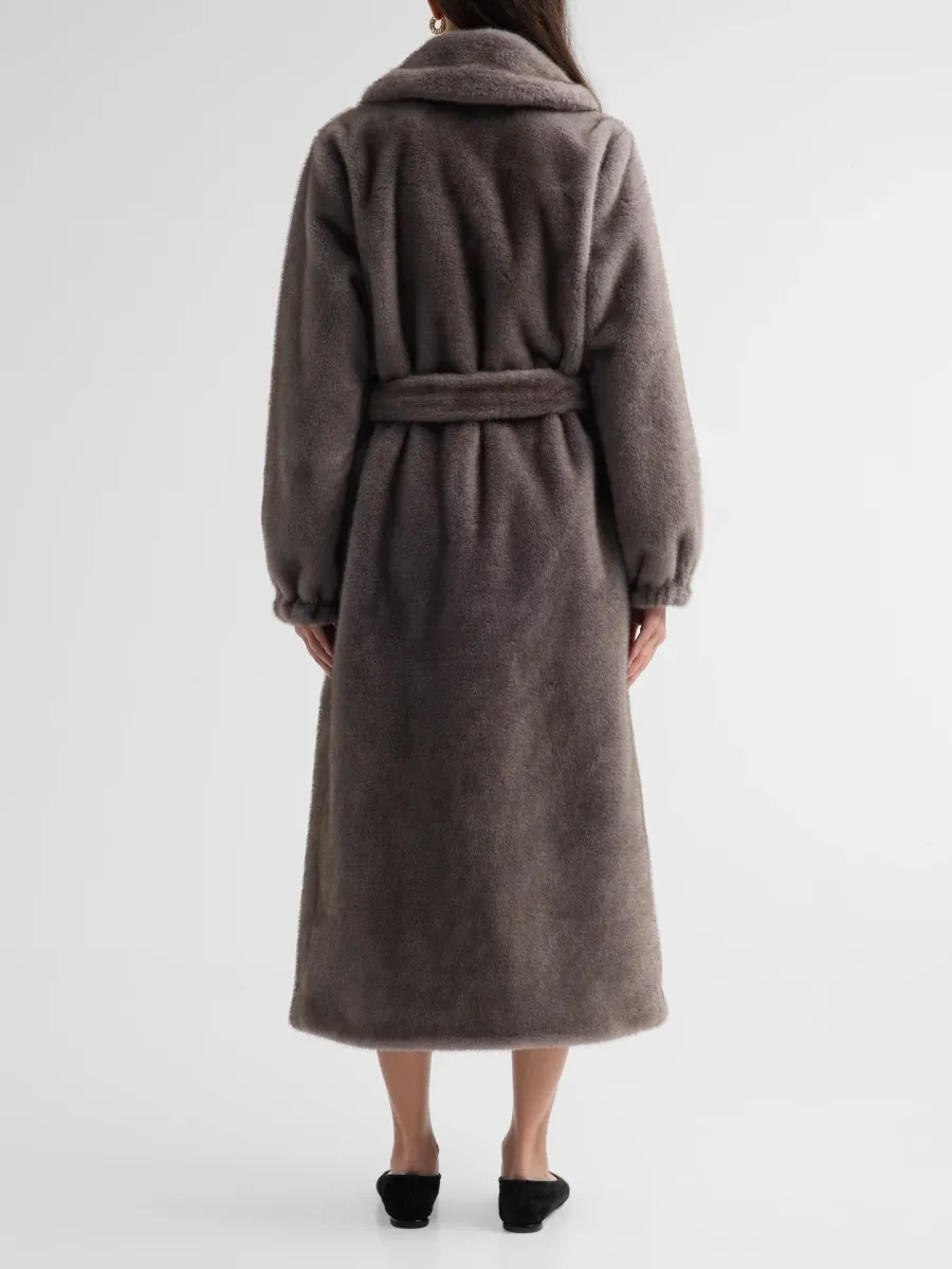 The Garment Women's Bianchi Faux-Fur Tie-Waist Coat | Thumbnail 3 The Garment Women's Bianchi Faux-Fur Tie-Waist Coat | Thumbnail 3