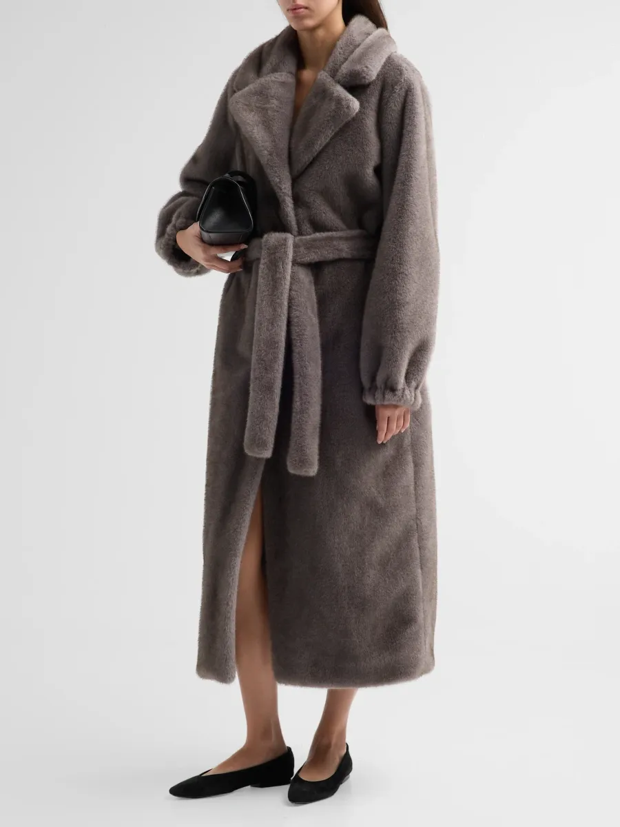 The Garment Women's Bianchi Faux-Fur Tie-Waist Coat | Thumbnail 4 The Garment Women's Bianchi Faux-Fur Tie-Waist Coat | Thumbnail 4