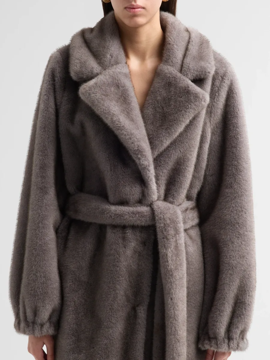 The Garment Women's Bianchi Faux-Fur Tie-Waist Coat | Thumbnail 5 The Garment Women's Bianchi Faux-Fur Tie-Waist Coat | Thumbnail 5