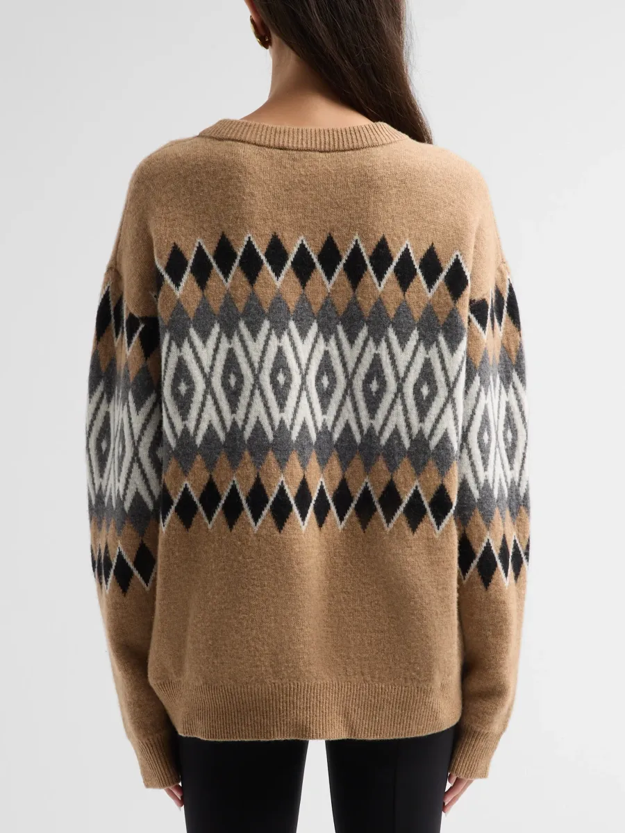 The Garment Women's Faroe Island Argyle Wool-Cashmere Sweater | Thumbnail 3 The Garment Women's Faroe Island Argyle Wool-Cashmere Sweater | Thumbnail 3