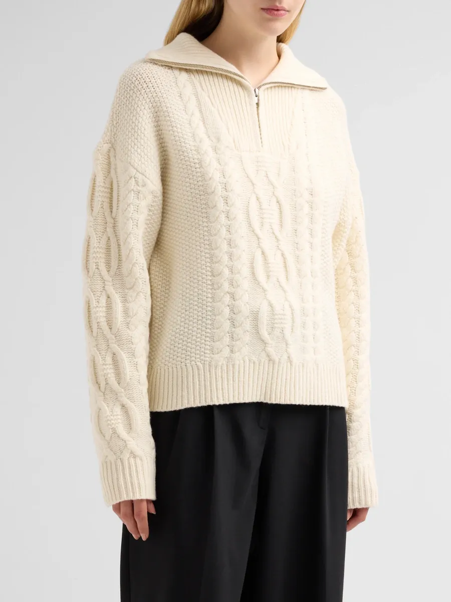 The Garment Women's Como Cable-Knit Wool-Cashmere Sweater | Thumbnail 4 The Garment Women's Como Cable-Knit Wool-Cashmere Sweater | Thumbnail 4