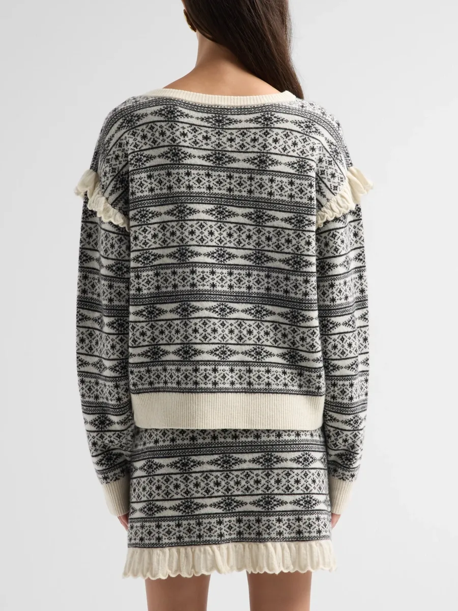 The Garment Women's Faroe Island Fair Isle Wool-Cashmere Sweater | Thumbnail 3