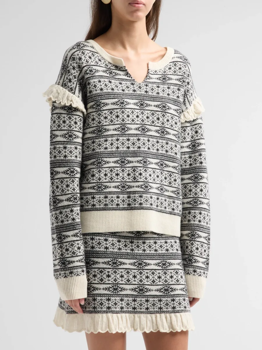 The Garment Women's Faroe Island Fair Isle Wool-Cashmere Sweater | Thumbnail 4
