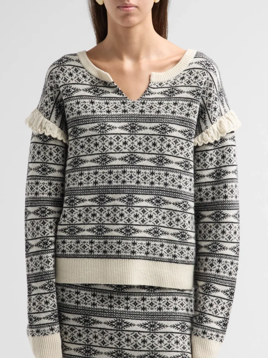 The Garment Women's Faroe Island Fair Isle Wool-Cashmere Sweater | Thumbnail 5