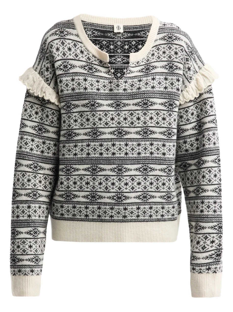 Women's Faroe Island Fair Isle Wool-Cashmere Sweater Women's Faroe Island Fair Isle Wool-Cashmere Sweater