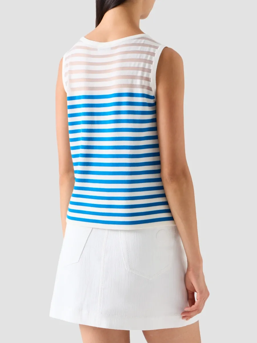 Akris punto Women's Kodak-Striped Virgin Wool-Blend Knit Top | Thumbnail 3