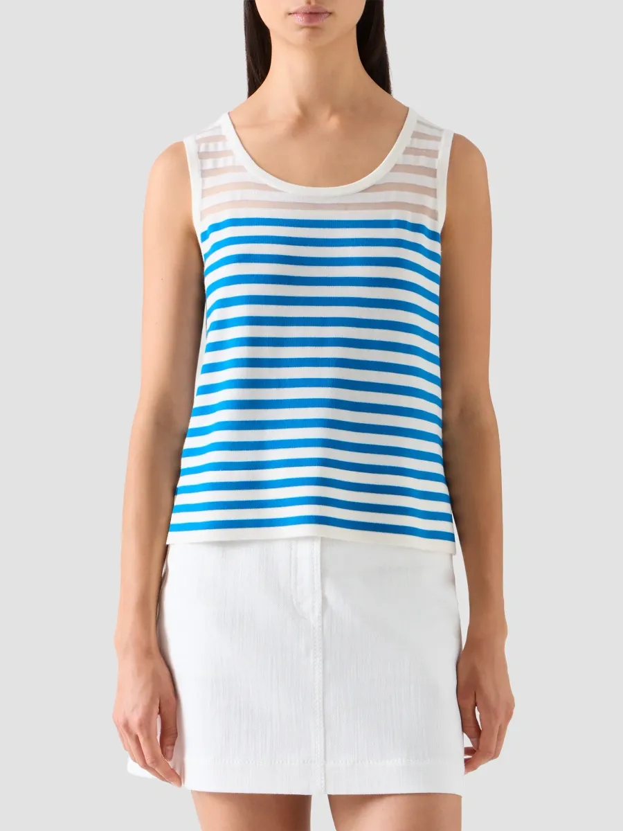 Akris punto Women's Kodak-Striped Virgin Wool-Blend Knit Top | Thumbnail 4