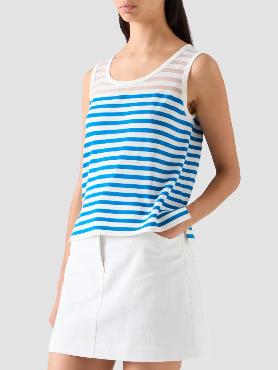 Akris punto Women's Kodak-Striped Virgin Wool-Blend Knit Top | Thumbnail 6