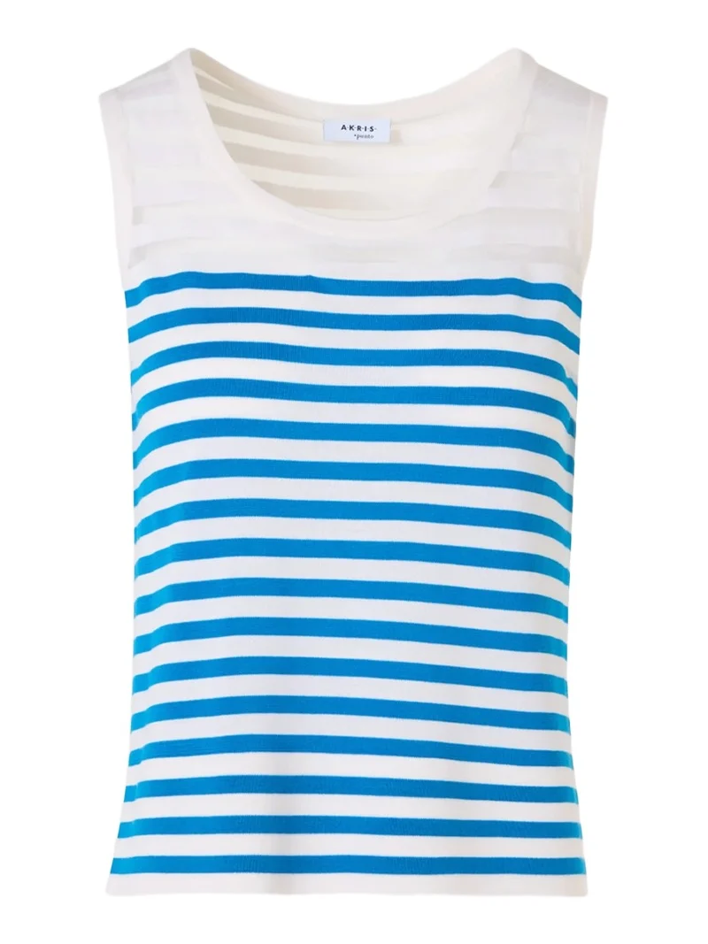 Akris punto Women's Kodak-Striped Virgin Wool-Blend Knit Top