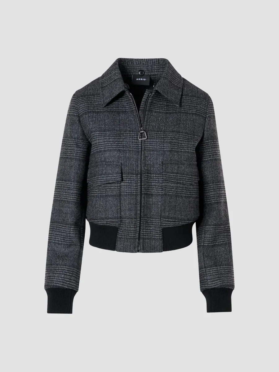 Akris Women's Kalla Wool Shearling-Trimmed Bomber Jacket | Thumbnail 7 Akris Women's Kalla Wool Shearling-Trimmed Bomber Jacket | Thumbnail 7