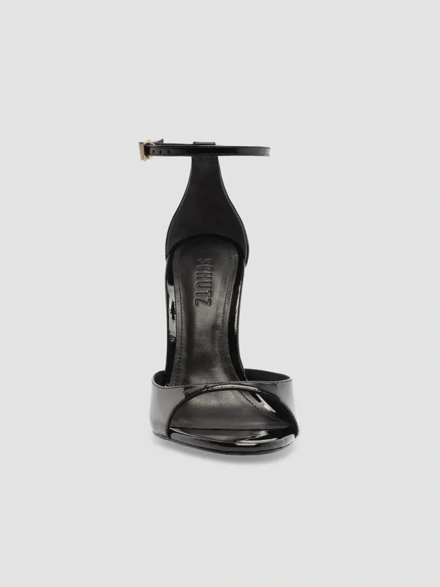 Schutz Women's Stella 100MM Patent Leather Wedge Sandals | Thumbnail 4 Schutz Women's Stella 100MM Patent Leather Wedge Sandals | Thumbnail 4
