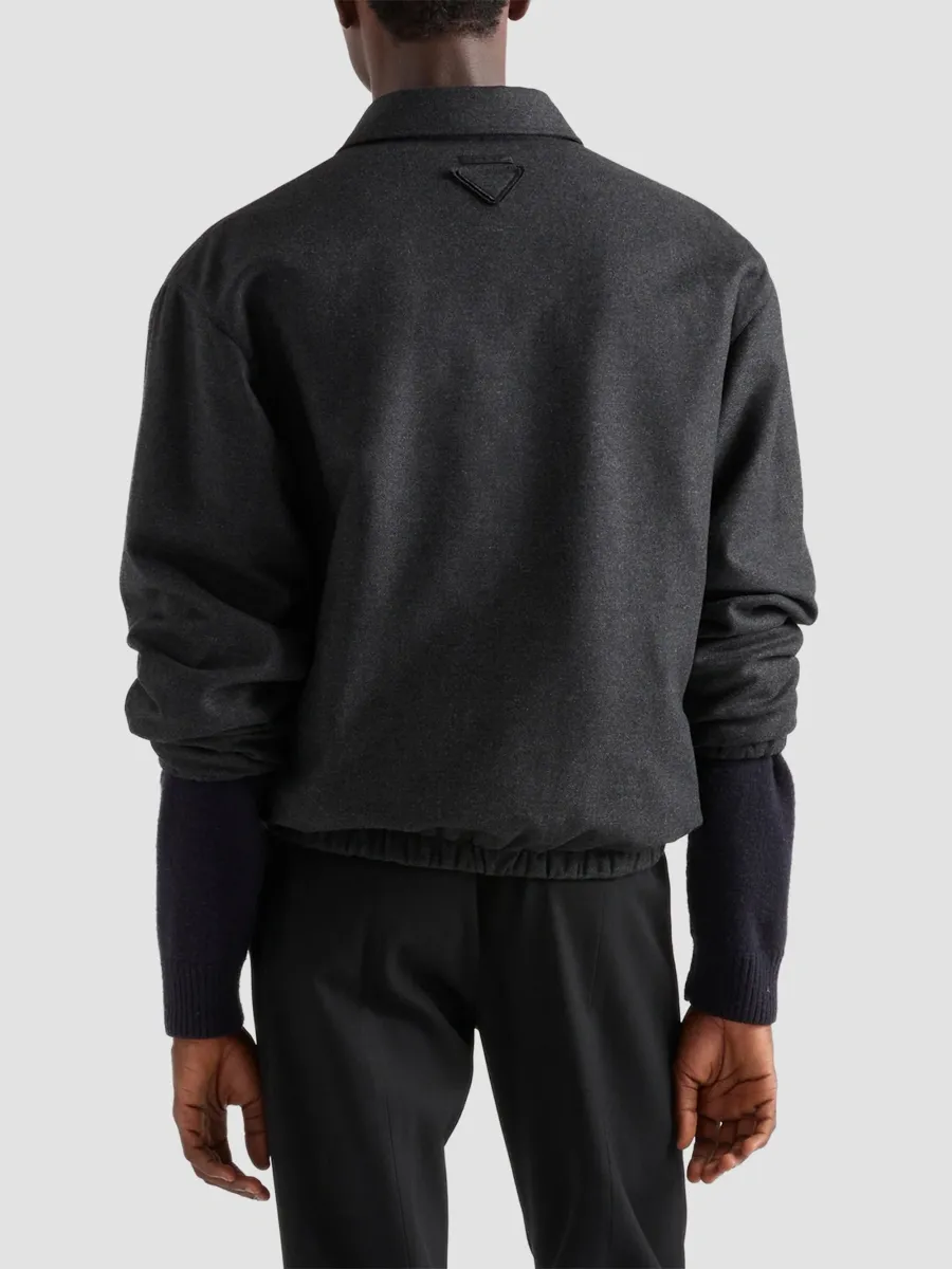 Prada Men's Re-Wool Blouson Jacket | Thumbnail 4 Prada Men's Re-Wool Blouson Jacket | Thumbnail 4
