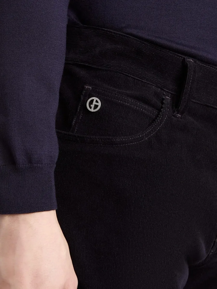 Giorgio Armani Men's Corduroy Five-Pocket Straight Trousers | Thumbnail 5 Giorgio Armani Men's Corduroy Five-Pocket Straight Trousers | Thumbnail 5