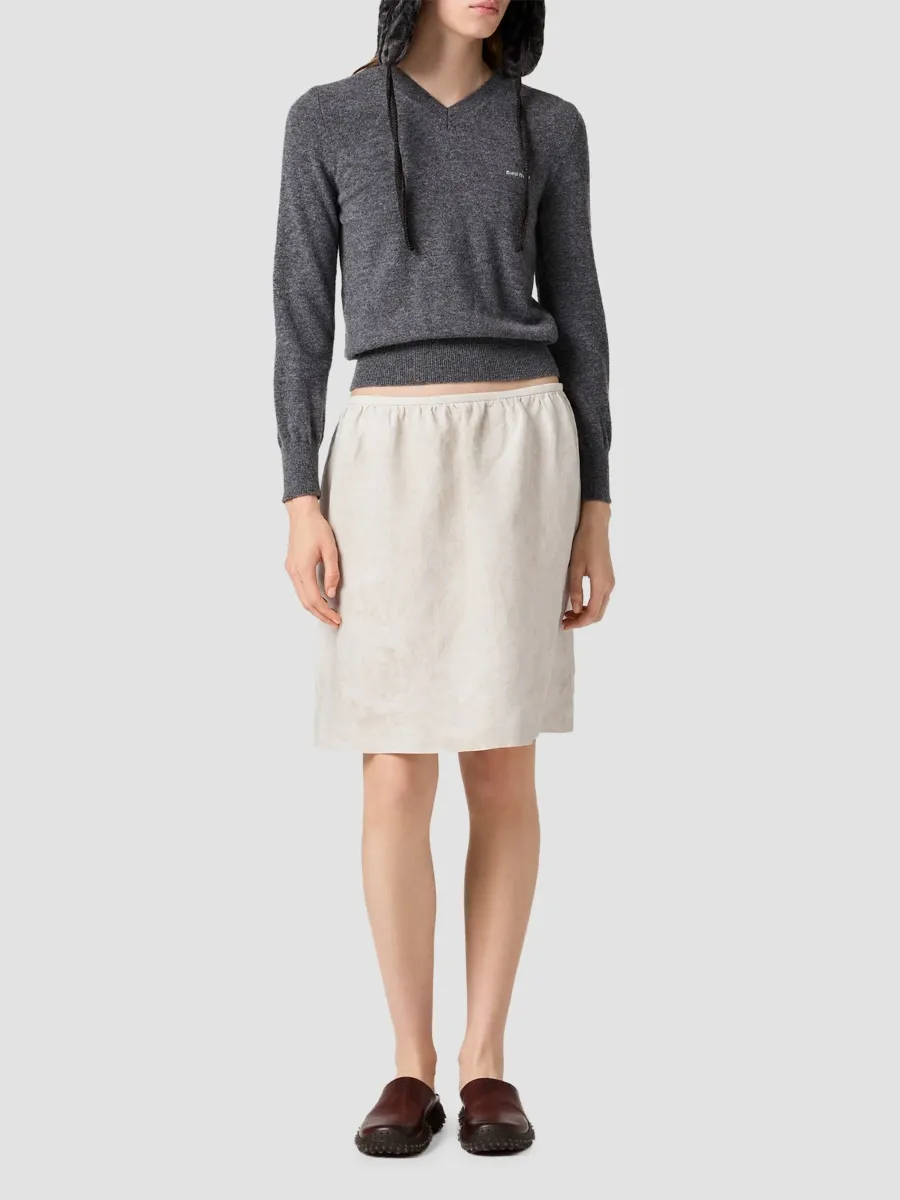 Miu Miu Women's V-Neck Wool Cardigan | Thumbnail 2