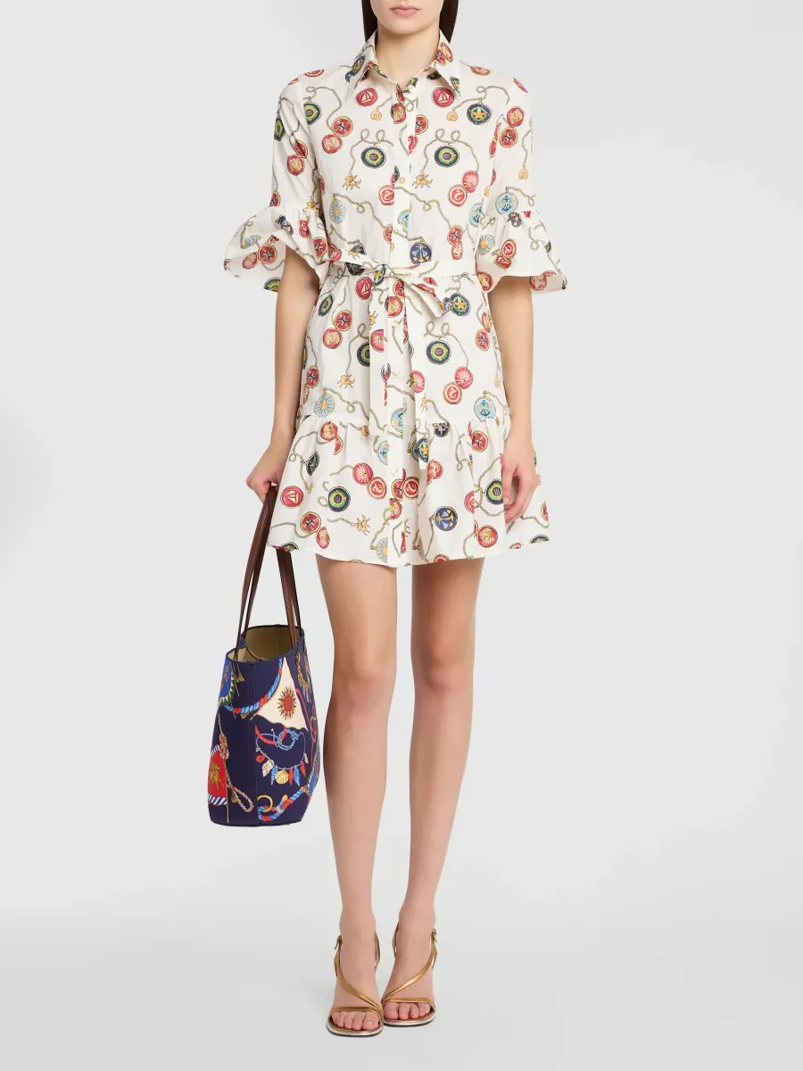 Etro Women's Status Printed Poplin Cotton Mini Dress | Thumbnail 2 Etro Women's Status Printed Poplin Cotton Mini Dress | Thumbnail 2