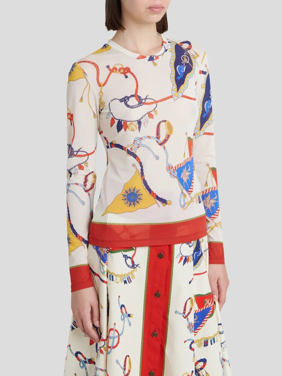 Etro Women's Status Print Jersey Top | Thumbnail 4