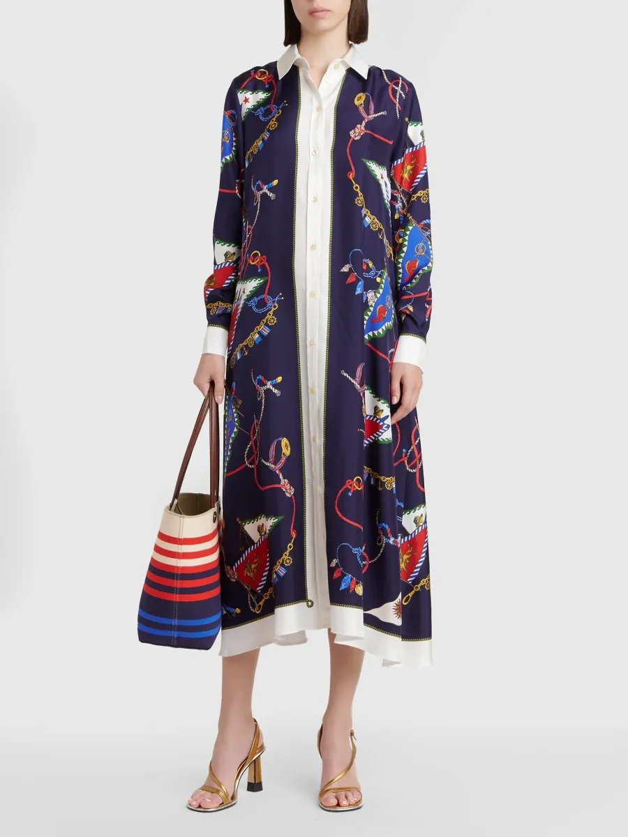 Etro Women's Status Printed Silk Twill Midi Shirtdress | Thumbnail 2 Etro Women's Status Printed Silk Twill Midi Shirtdress | Thumbnail 2