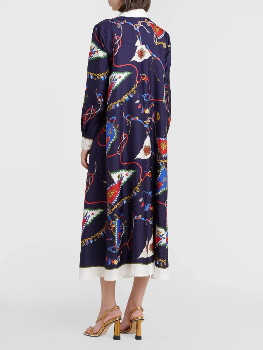 Etro Women's Status Printed Silk Twill Midi Shirtdress | Thumbnail 3 Etro Women's Status Printed Silk Twill Midi Shirtdress | Thumbnail 3