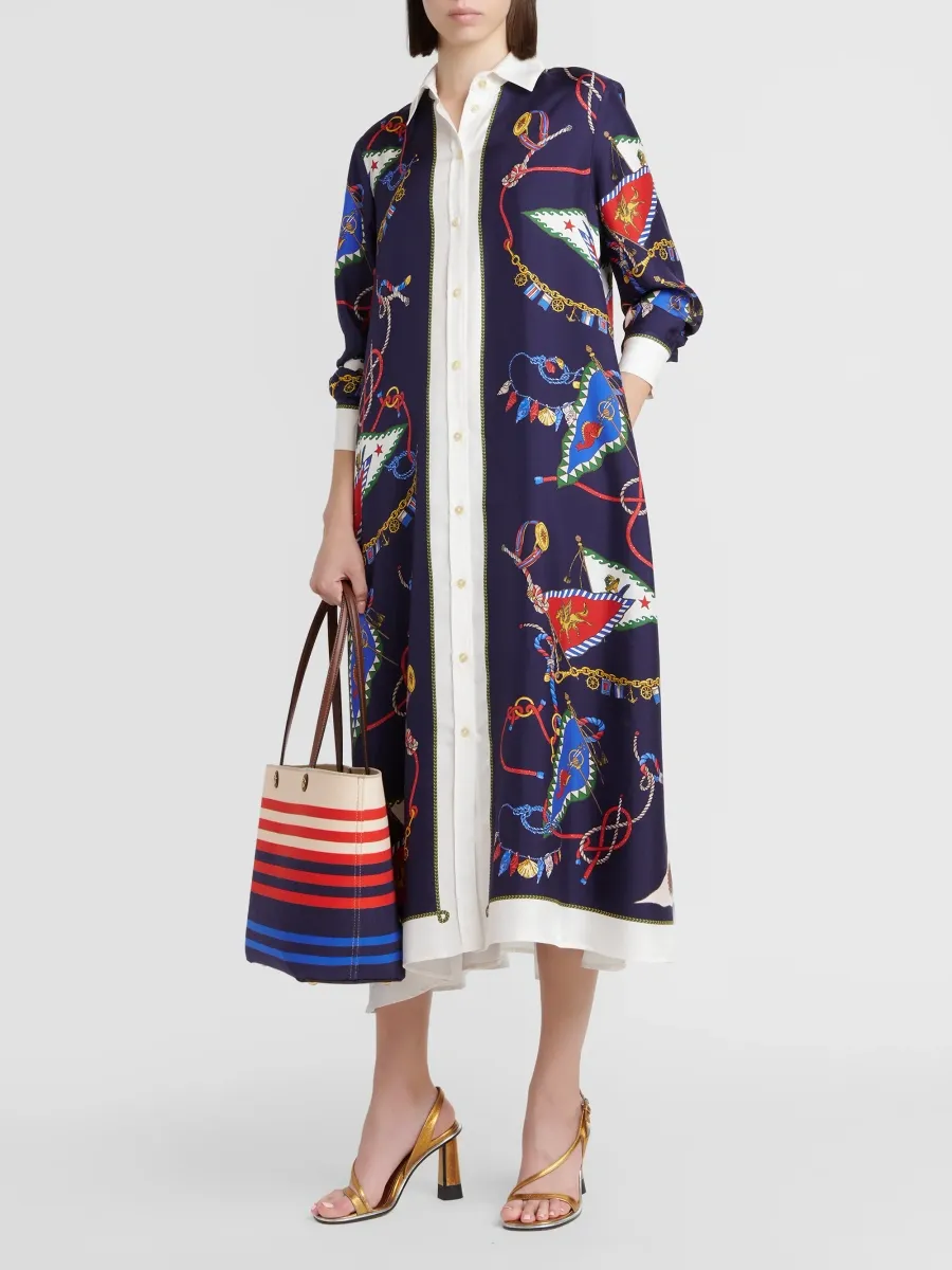 Etro Women's Status Printed Silk Twill Midi Shirtdress | Thumbnail 4 Etro Women's Status Printed Silk Twill Midi Shirtdress | Thumbnail 4