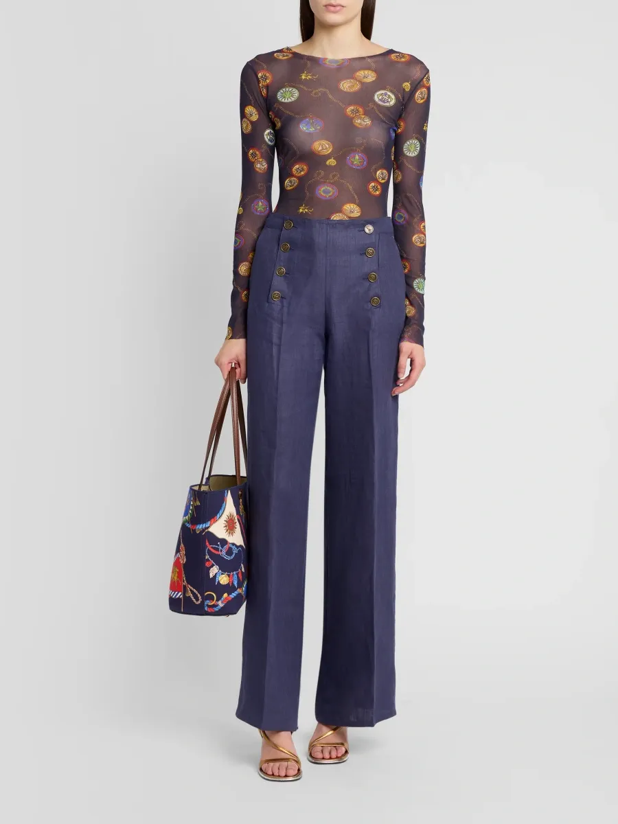 Etro Women's Status Printed Mesh Top | Thumbnail 2 Etro Women's Status Printed Mesh Top | Thumbnail 2
