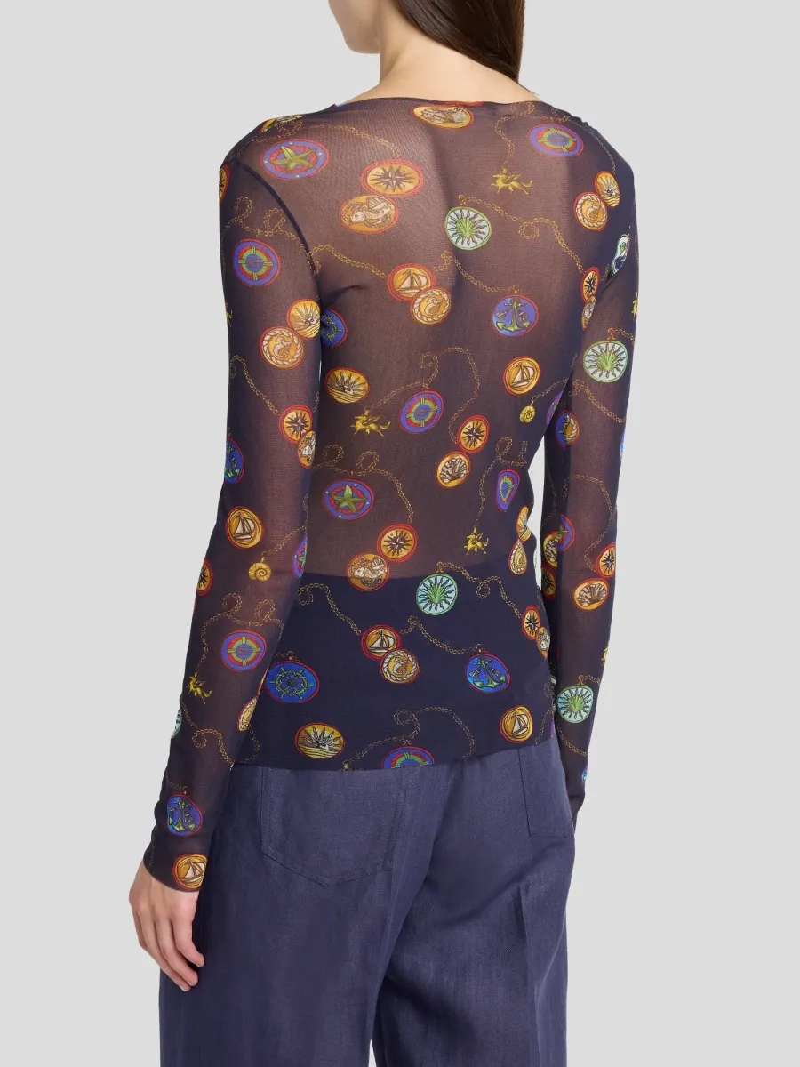 Etro Women's Status Printed Mesh Top | Thumbnail 3 Etro Women's Status Printed Mesh Top | Thumbnail 3