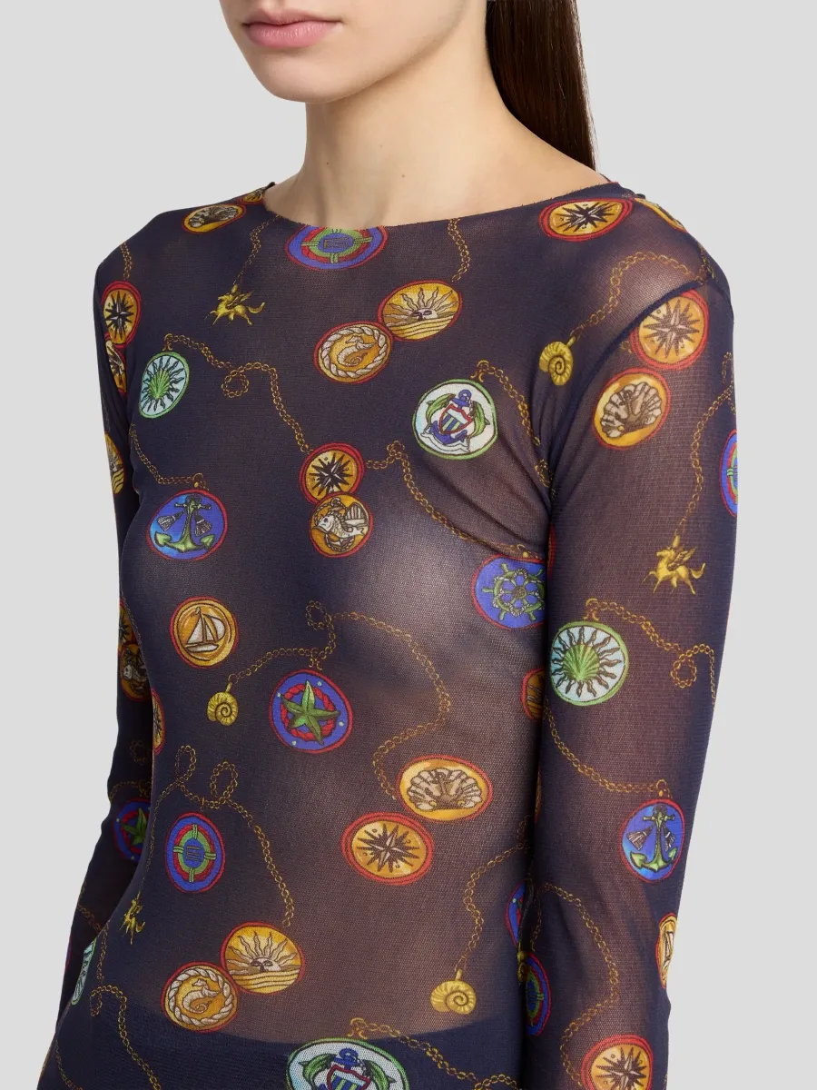 Etro Women's Status Printed Mesh Top | Thumbnail 5 Etro Women's Status Printed Mesh Top | Thumbnail 5