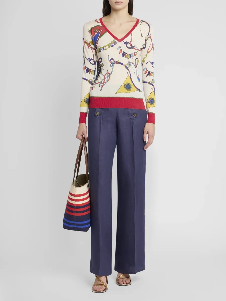 Etro Women's Status Printed Silk-Cashmere Sweater | Thumbnail 2 Etro Women's Status Printed Silk-Cashmere Sweater | Thumbnail 2