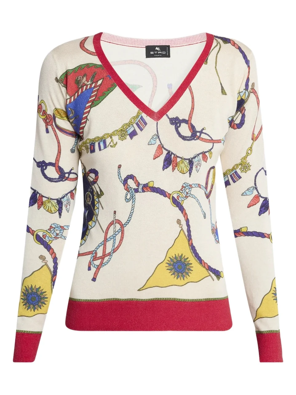 Women's Status Printed Silk-Cashmere Sweater Women's Status Printed Silk-Cashmere Sweater