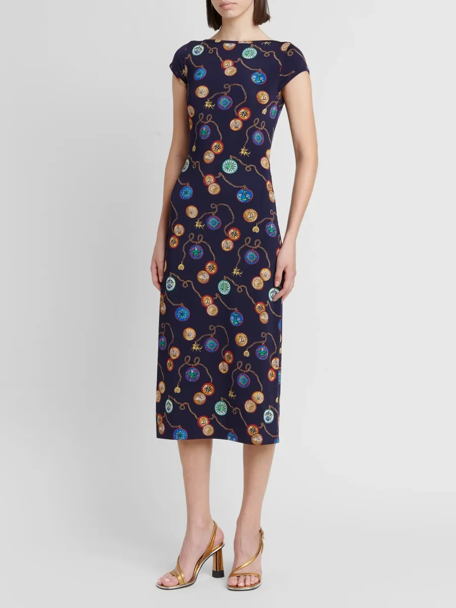 Etro Women's Status Printed Sheath Midi Dress | Thumbnail 4
