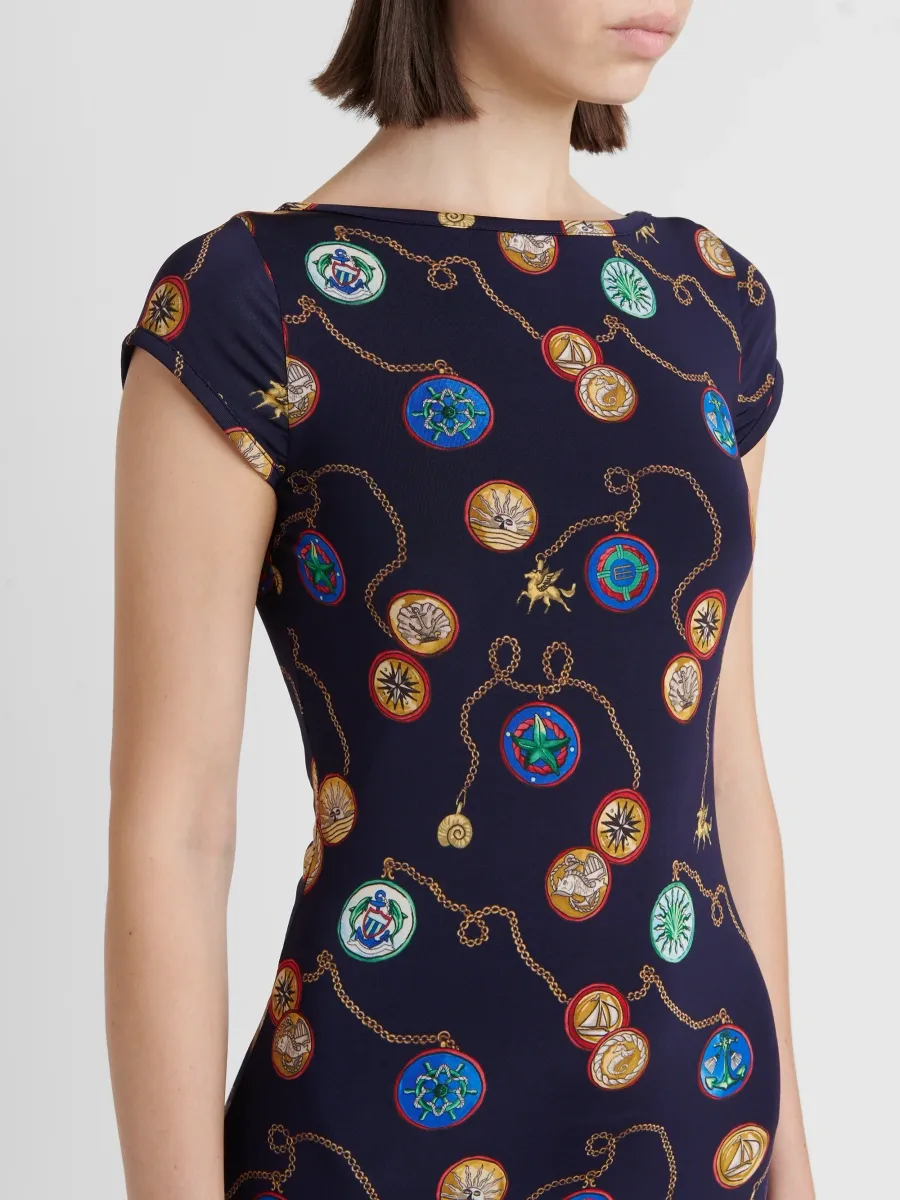 Etro Women's Status Printed Sheath Midi Dress | Thumbnail 5