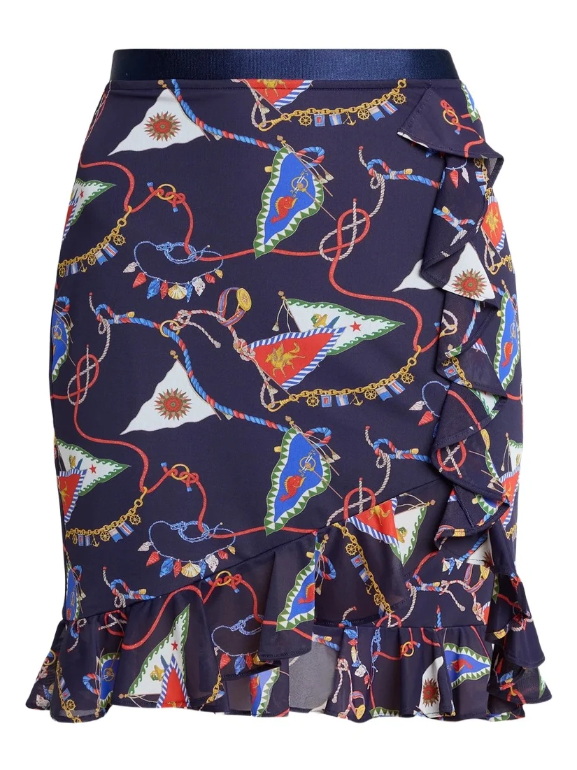 Etro Women's Status Printed Ruffle Mini Skirt
