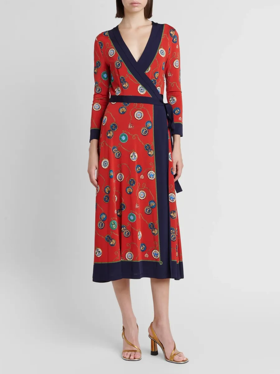 Etro Women's Status Printed Wrap Midi Dress | Thumbnail 2 Etro Women's Status Printed Wrap Midi Dress | Thumbnail 2