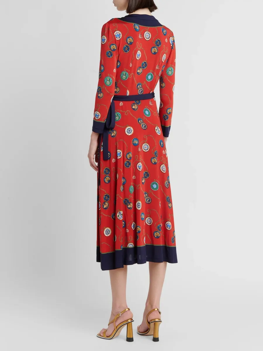 Etro Women's Status Printed Wrap Midi Dress | Thumbnail 3 Etro Women's Status Printed Wrap Midi Dress | Thumbnail 3