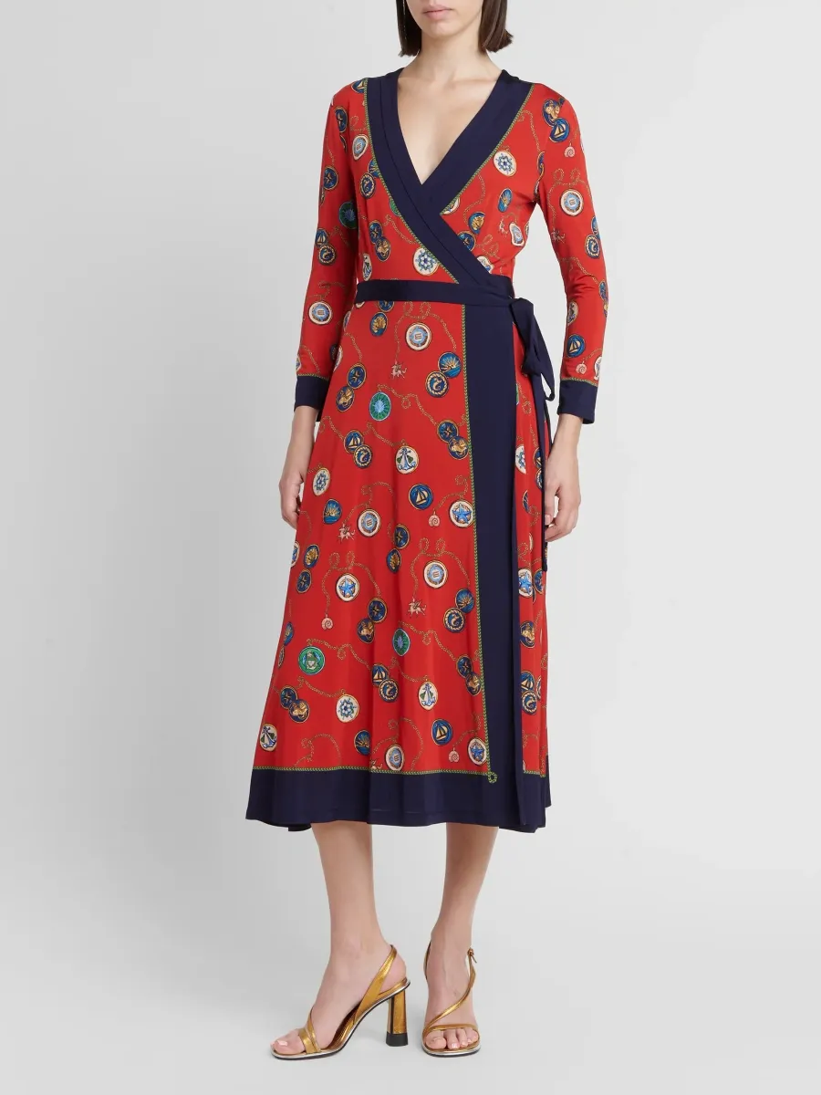 Etro Women's Status Printed Wrap Midi Dress | Thumbnail 4 Etro Women's Status Printed Wrap Midi Dress | Thumbnail 4