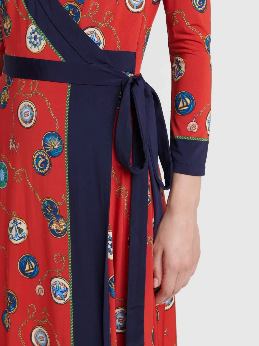 Etro Women's Status Printed Wrap Midi Dress | Thumbnail 5 Etro Women's Status Printed Wrap Midi Dress | Thumbnail 5