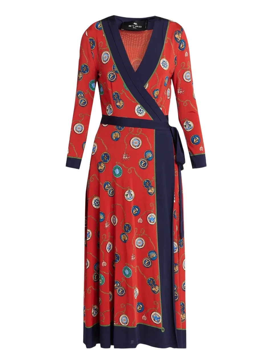 Etro Women's Status Printed Wrap Midi Dress