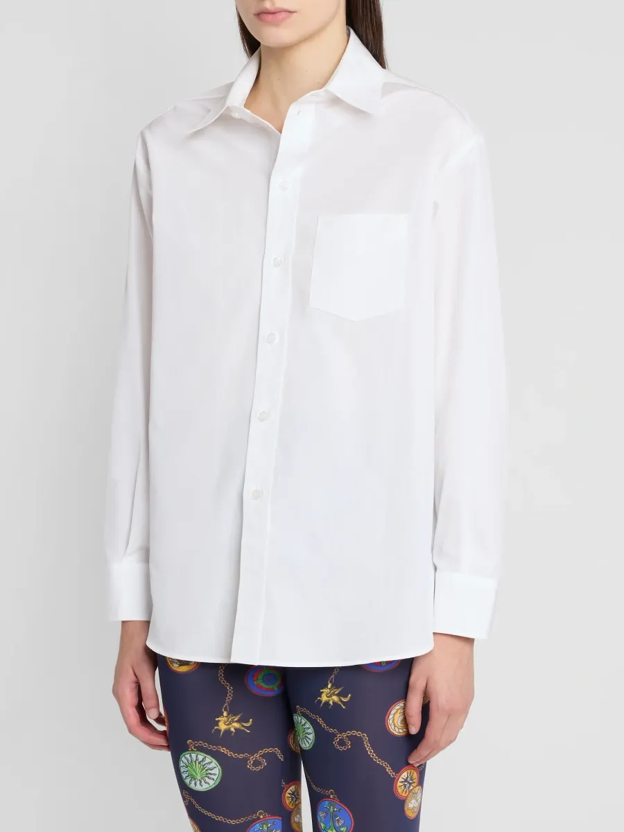 Etro Women's Cotton Twill Oversized Shirt | Thumbnail 4