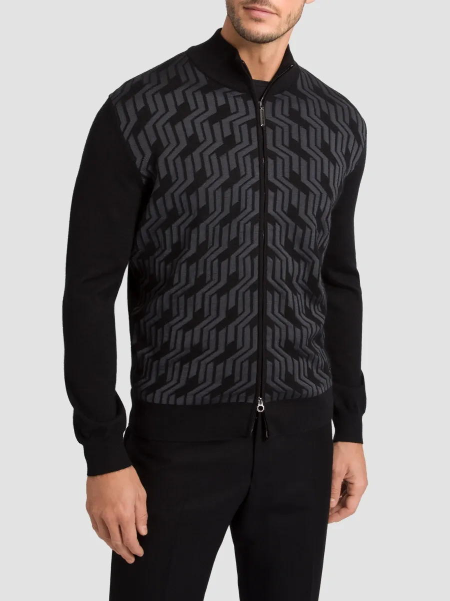 Stefano Ricci Men's Cashmere and Silk Knit Zip Blouson Jacket | Thumbnail 2 Stefano Ricci Men's Cashmere and Silk Knit Zip Blouson Jacket | Thumbnail 2