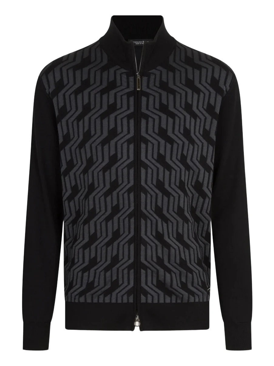 Stefano Ricci Men's Cashmere and Silk Knit Zip Blouson Jacket