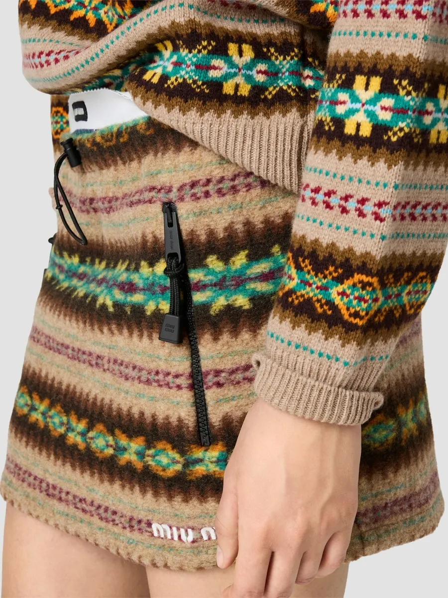 Miu Miu Women's Fleece Mini Skirt | Thumbnail 4