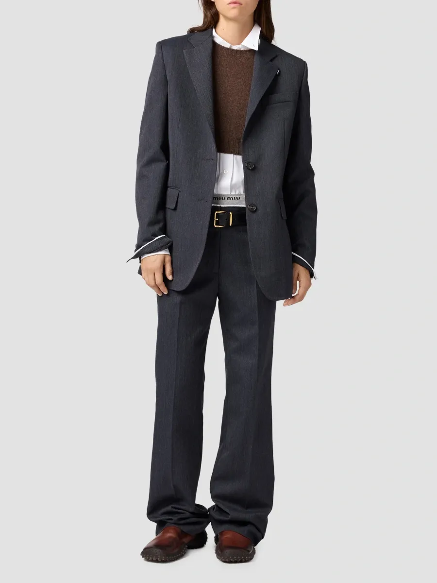 Miu Miu Women's Wool and Cashmere Sweater - Brown | Thumbnail 2