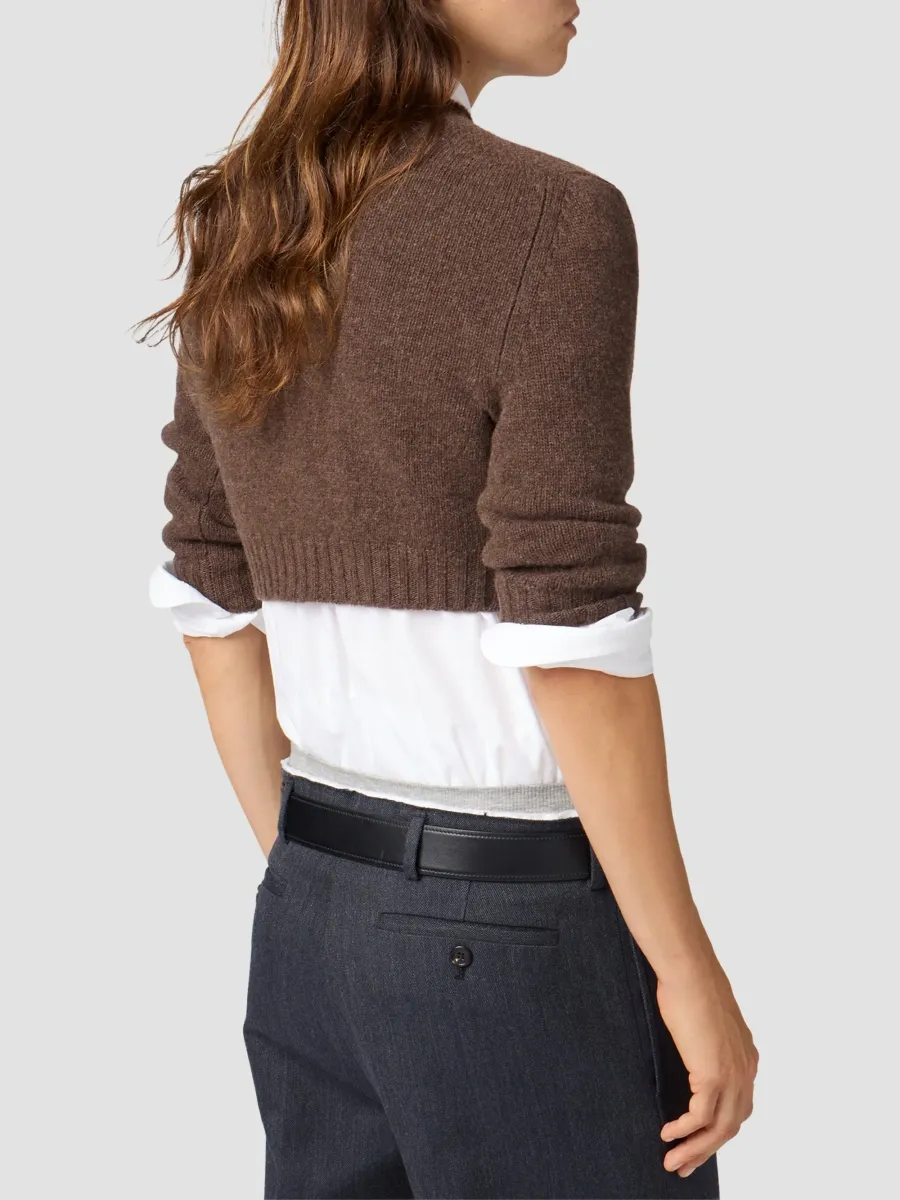 Miu Miu Women's Wool and Cashmere Sweater - Brown | Thumbnail 4
