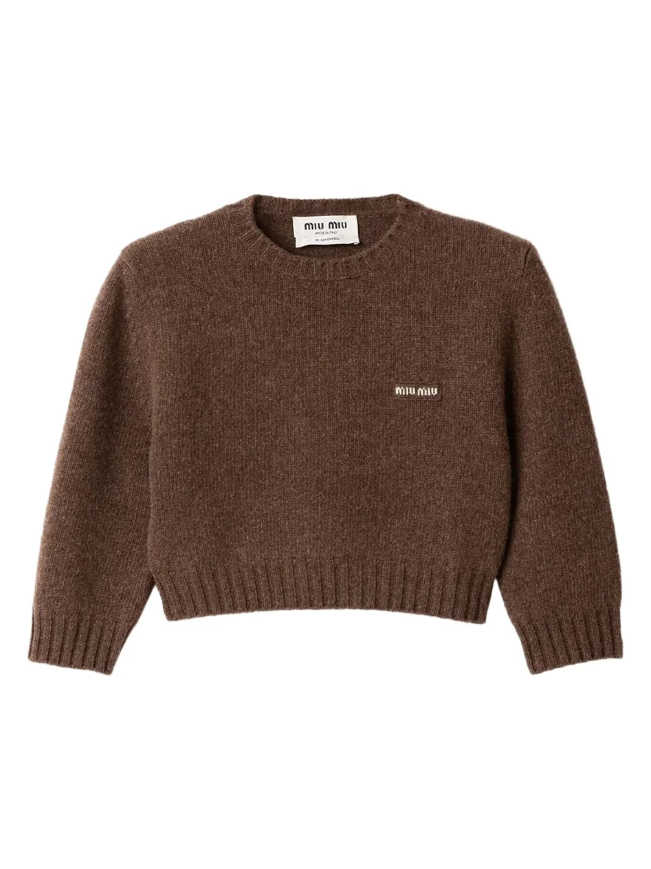 Women's Wool and Cashmere Sweater - Brown