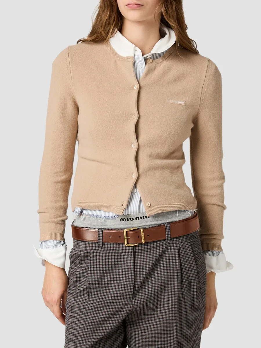 Miu Miu Women's Cashmere Cardigan | Thumbnail 2