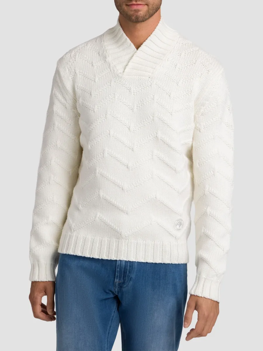 Stefano Ricci Men's Wool Knit Shawl Neck Sweater | Thumbnail 2 Stefano Ricci Men's Wool Knit Shawl Neck Sweater | Thumbnail 2