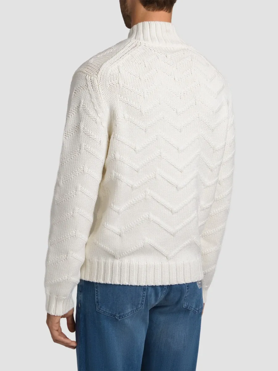 Stefano Ricci Men's Wool Knit Shawl Neck Sweater | Thumbnail 3 Stefano Ricci Men's Wool Knit Shawl Neck Sweater | Thumbnail 3