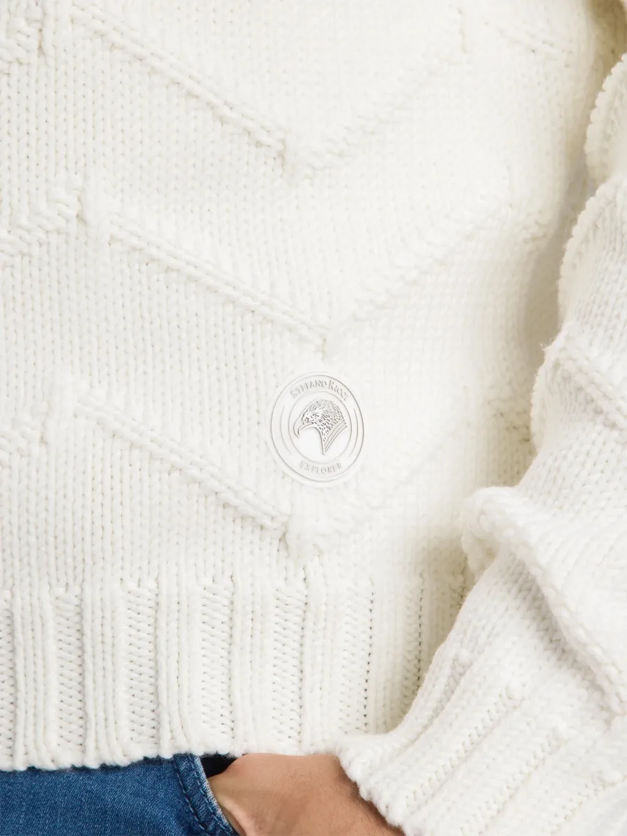 Stefano Ricci Men's Wool Knit Shawl Neck Sweater | Thumbnail 6 Stefano Ricci Men's Wool Knit Shawl Neck Sweater | Thumbnail 6