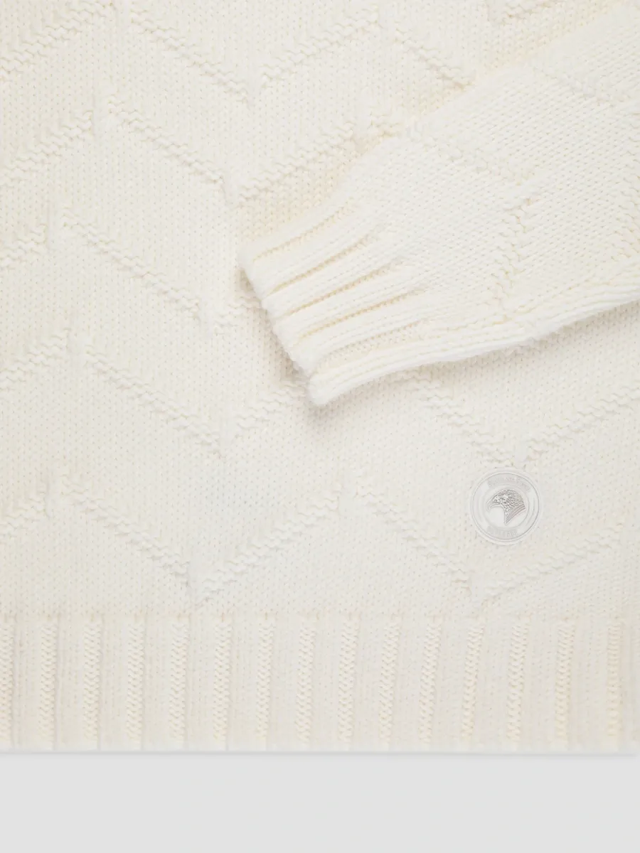 Stefano Ricci Men's Wool Knit Shawl Neck Sweater | Thumbnail 8 Stefano Ricci Men's Wool Knit Shawl Neck Sweater | Thumbnail 8