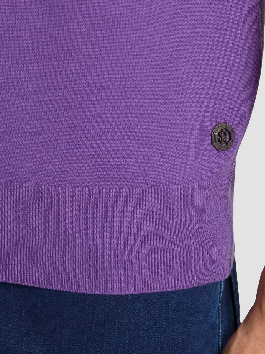 Stefano Ricci Men's Wool Knit Crewneck T-Shirt | Thumbnail 6